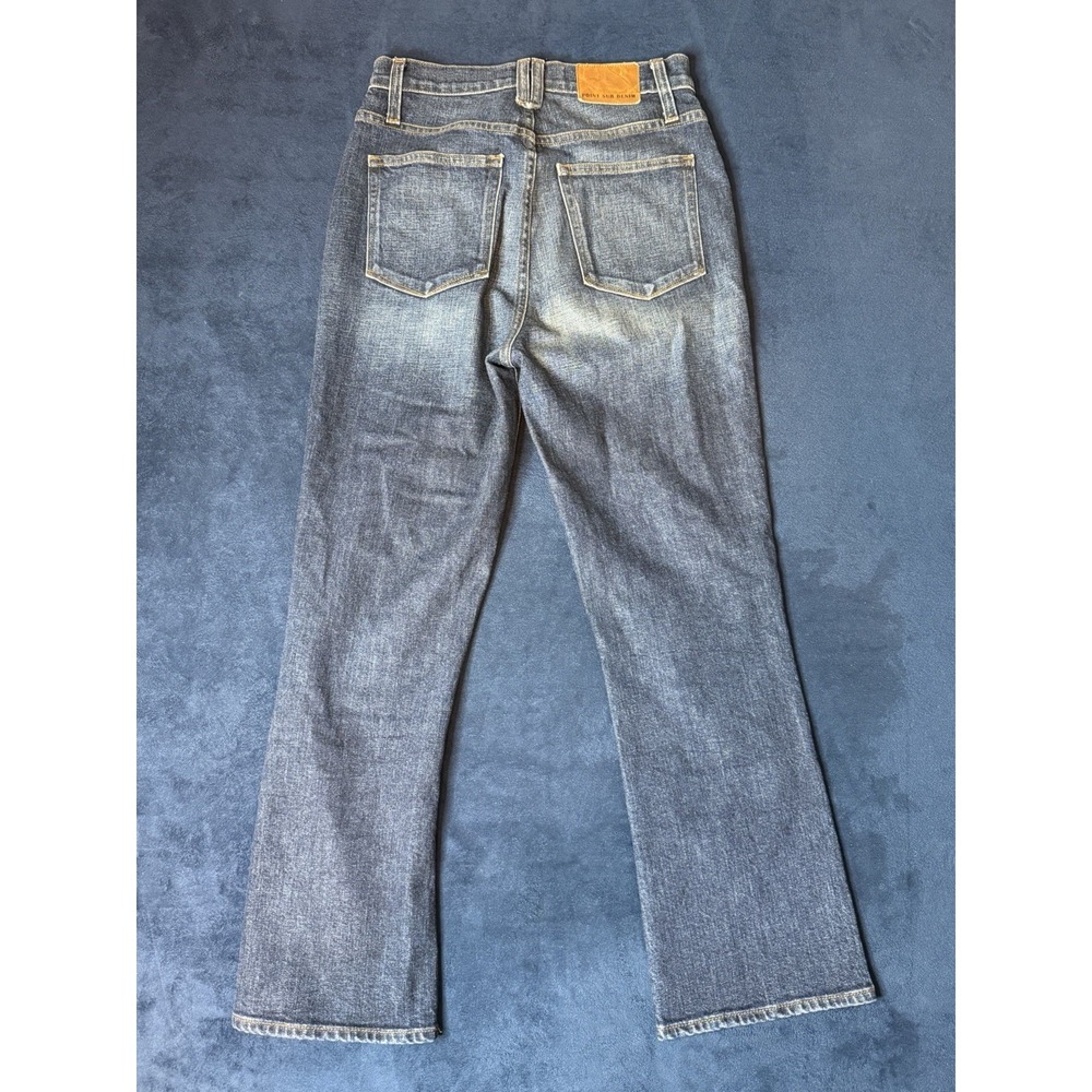 Vtg Y2K POINT SUR x J.Crew Crop Raw Hem 100% Cotton Blue Jeans Sz 27